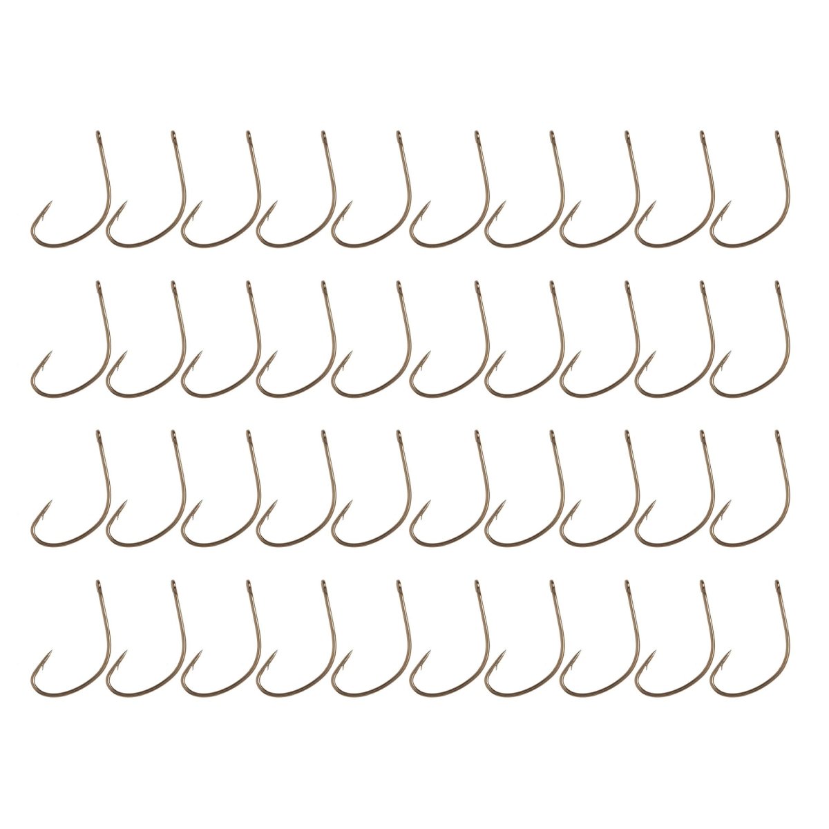 Eagle Claw Lazer Sharp Straight Eye Kahle Hook, Size 1/0, Bronze, 40 Pack - Forza Sports