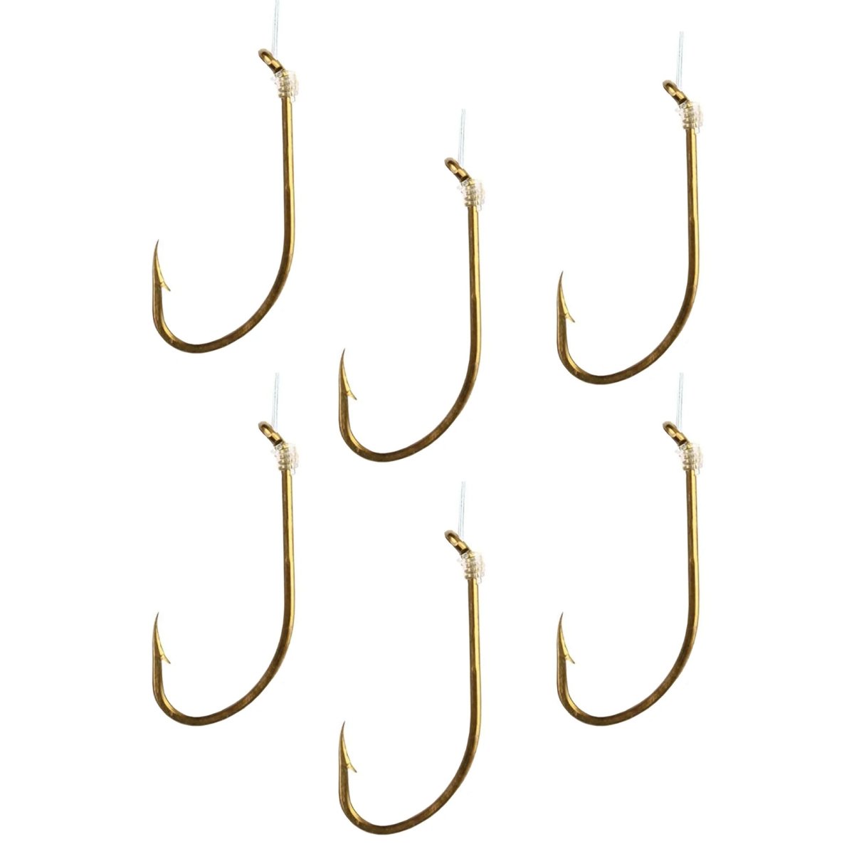 Eagle Claw Plain Shank Snells, Size 4, Gold, 6 Pack - Forza Sports