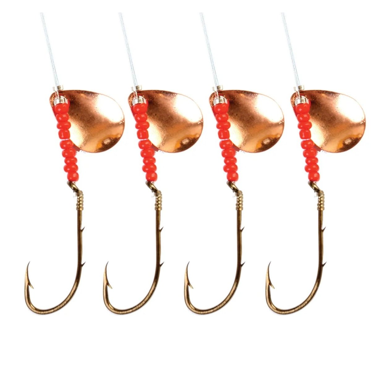 Eagle Claw Two-Way Spinner Rig, Size 6, Gold Nickel, 4 Pack - Forza Sports