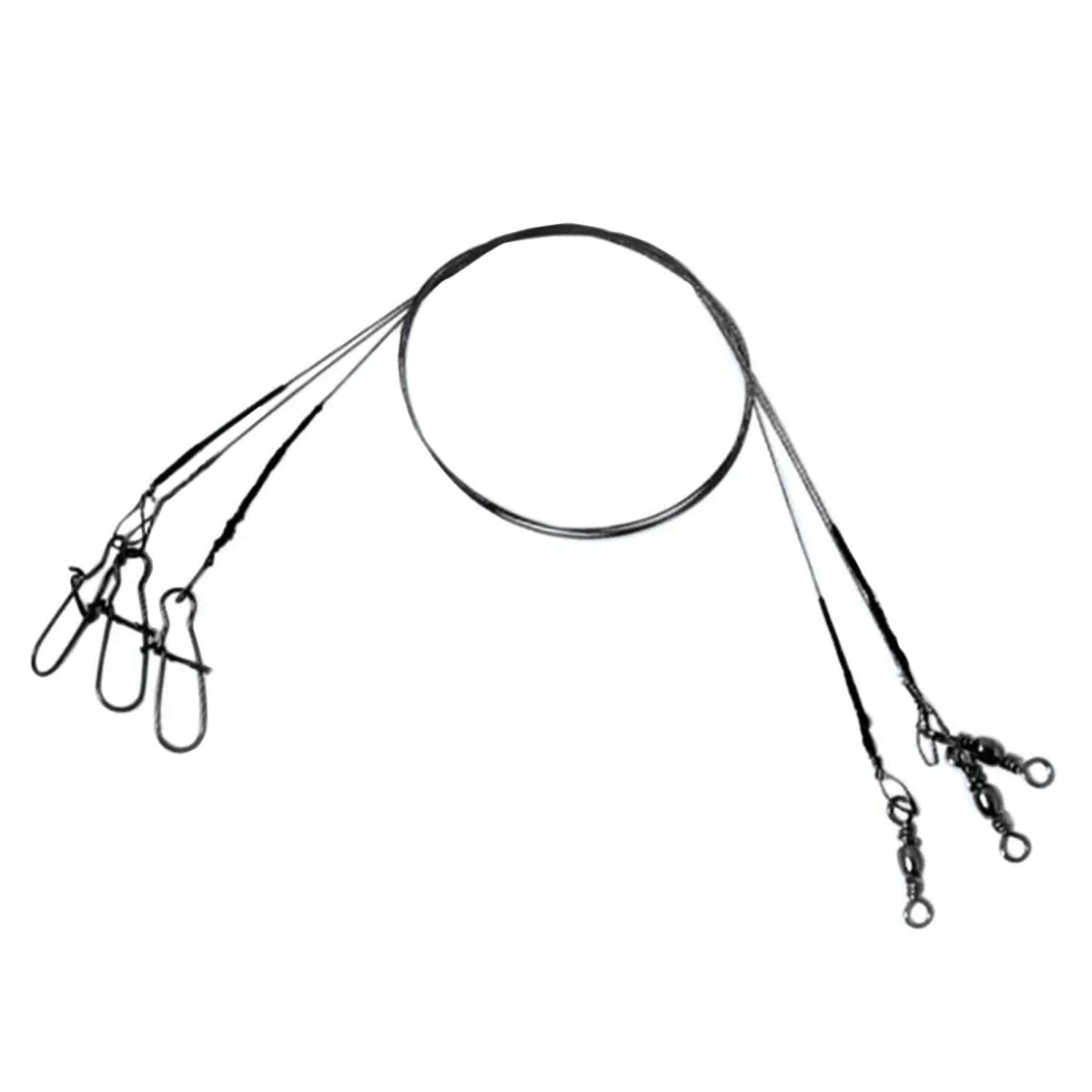 Eagle Claw Wire Micro Leaders, 27 lb Test, Black, 8", 3 Pack - Forza Sports