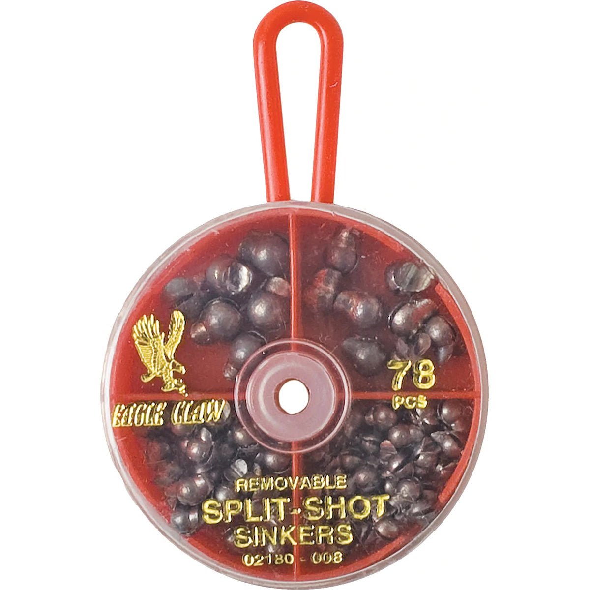 Eagle Claw Removable Split - Shot Sinkers Dial Pack (78 pcs) - Forza Sports