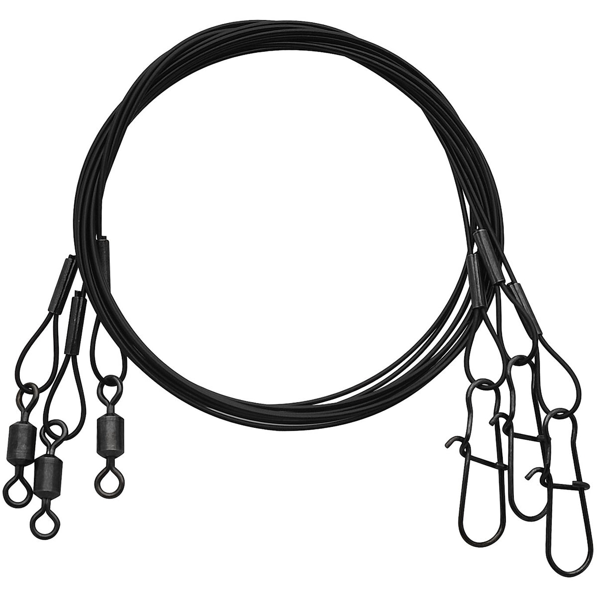 Eagle Claw Black Heavy Duty 12" Wire Leaders 3 - Pack - Forza Sports