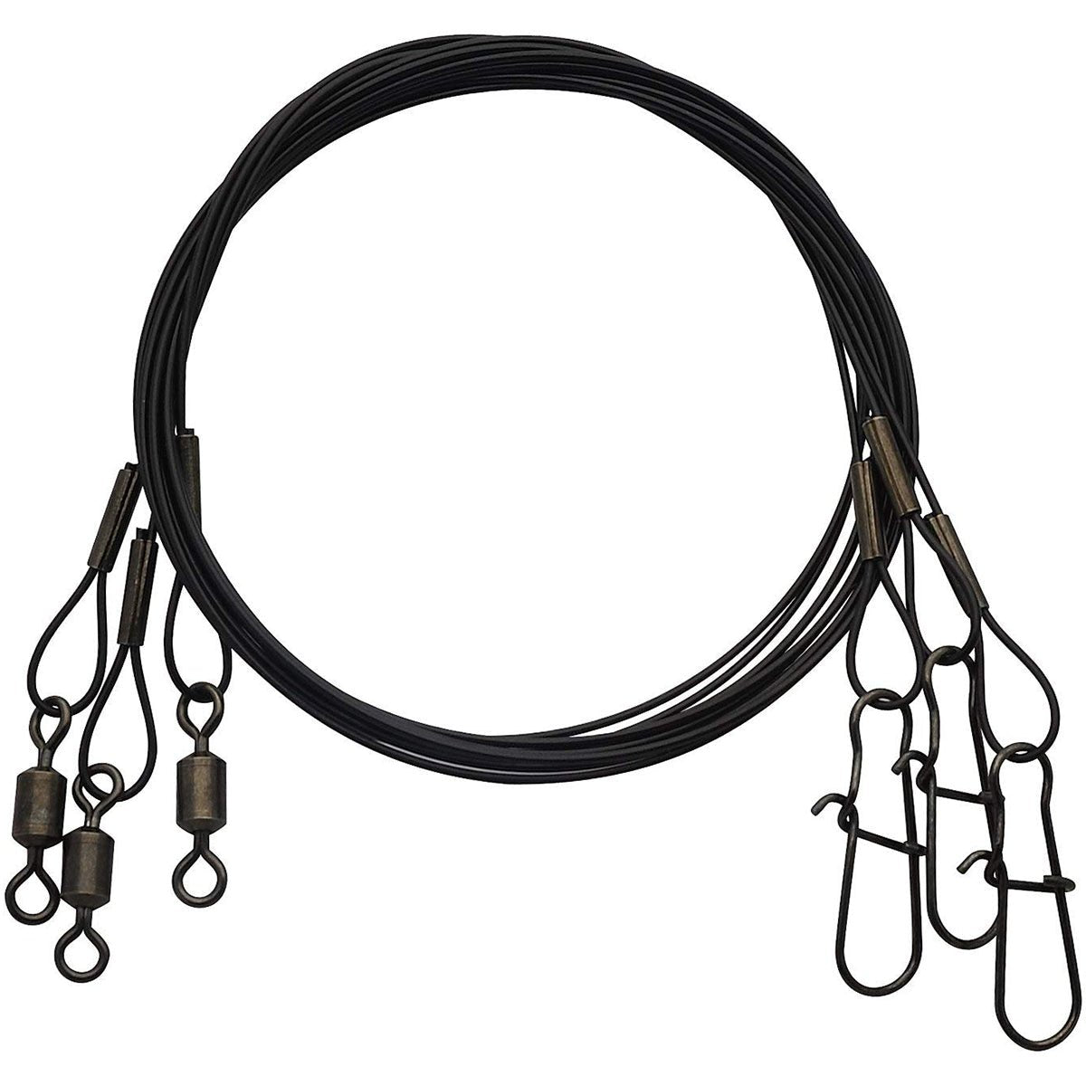 Eagle Claw Black Heavy Duty 18" Wire Leaders 3 - Pack - Forza Sports