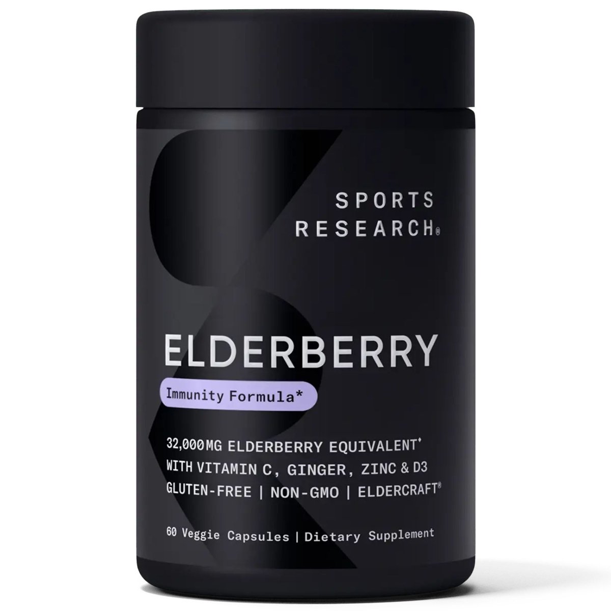 Sports Research Elderberry Complex Dietary Supplement - 60 Capsules - Forza Sports