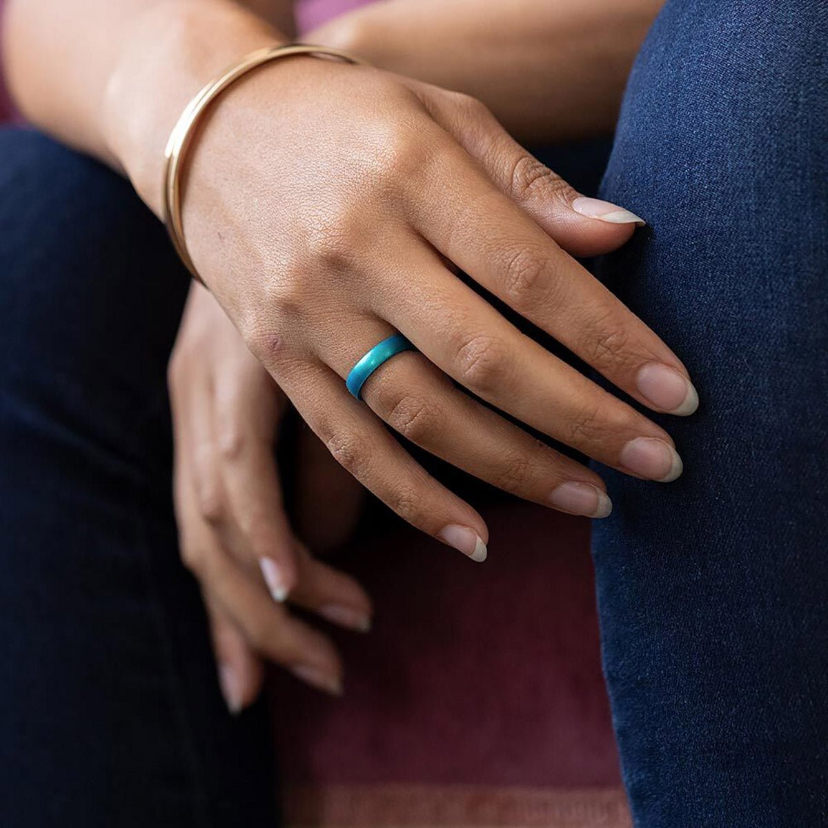 Enso Rings Thin Elements Series Silicone Ring - Peacock Quartz - Forza Sports
