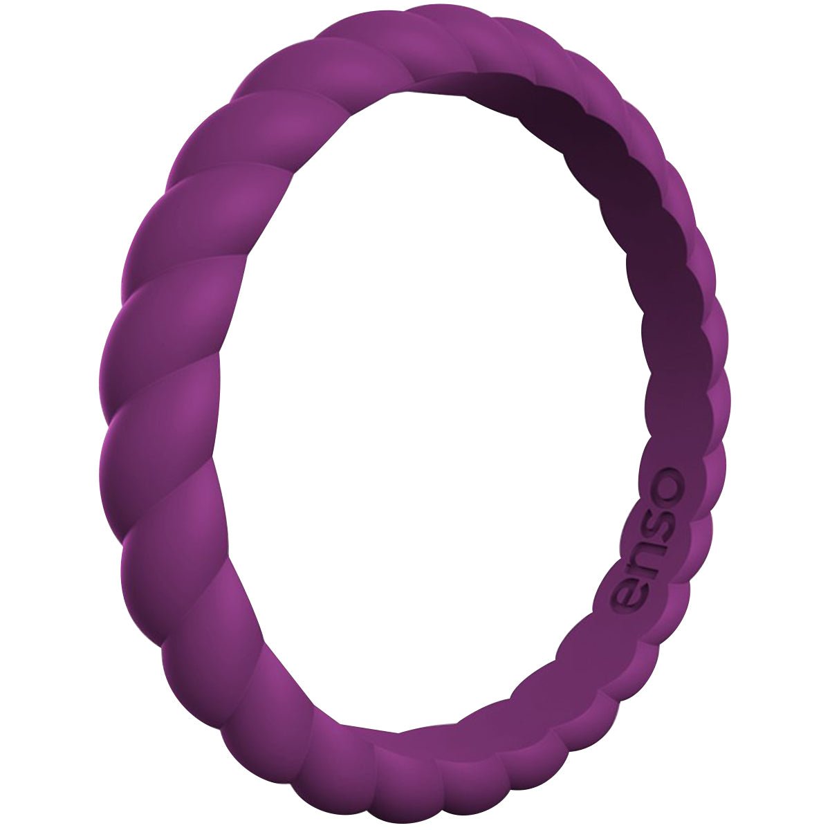 Enso Rings Braided Stackables Series Silicone Ring - Plum - Forza Sports