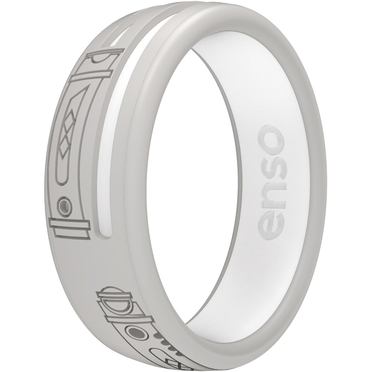 Enso Rings Star Wars Ahsoka Tano Lightsaber Classic Silicone Ring - Gray/White - Forza Sports