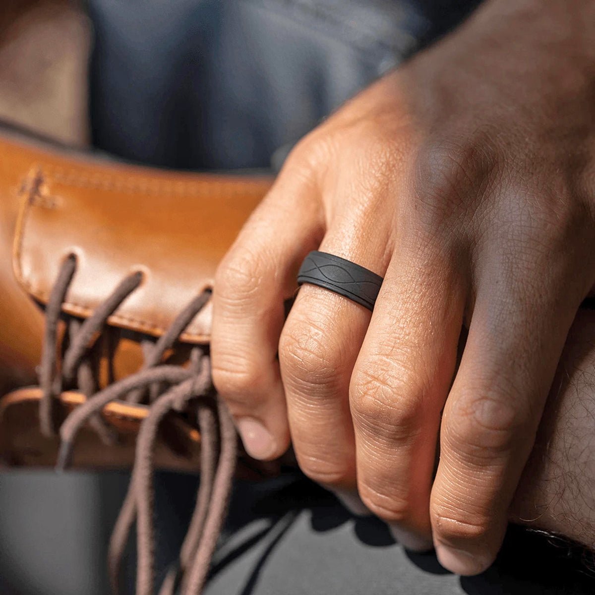 Enso Rings Men's Infinity Series Silicone Ring - Obsidian - Forza Sports