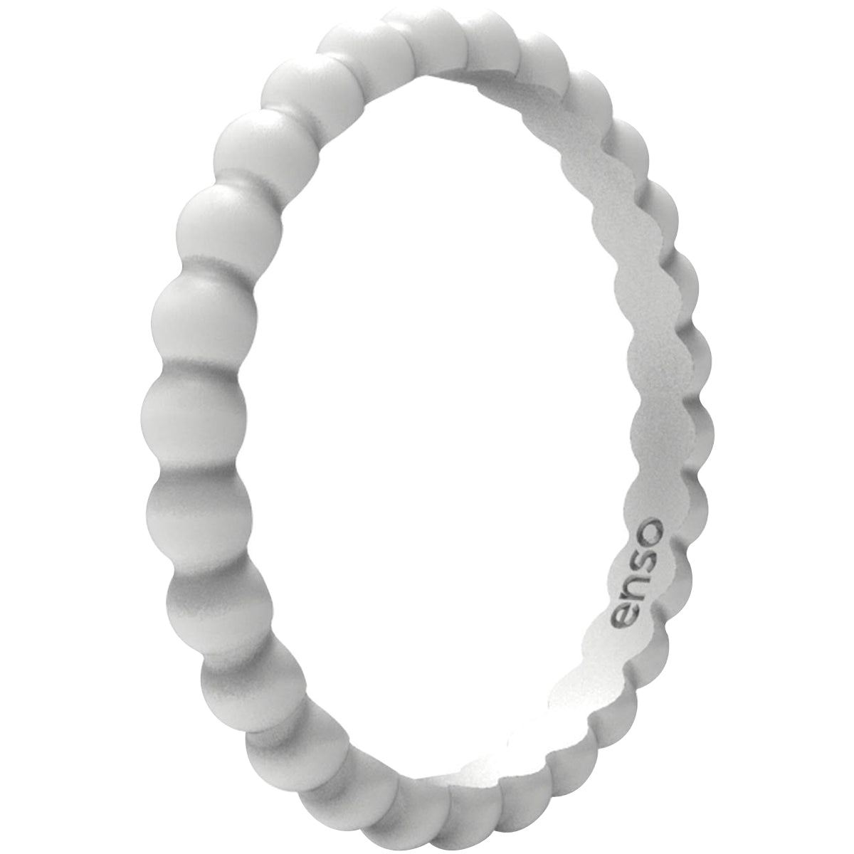 Enso Rings Beaded Stackables Series Silicone Ring - Misty Grey - Forza Sports