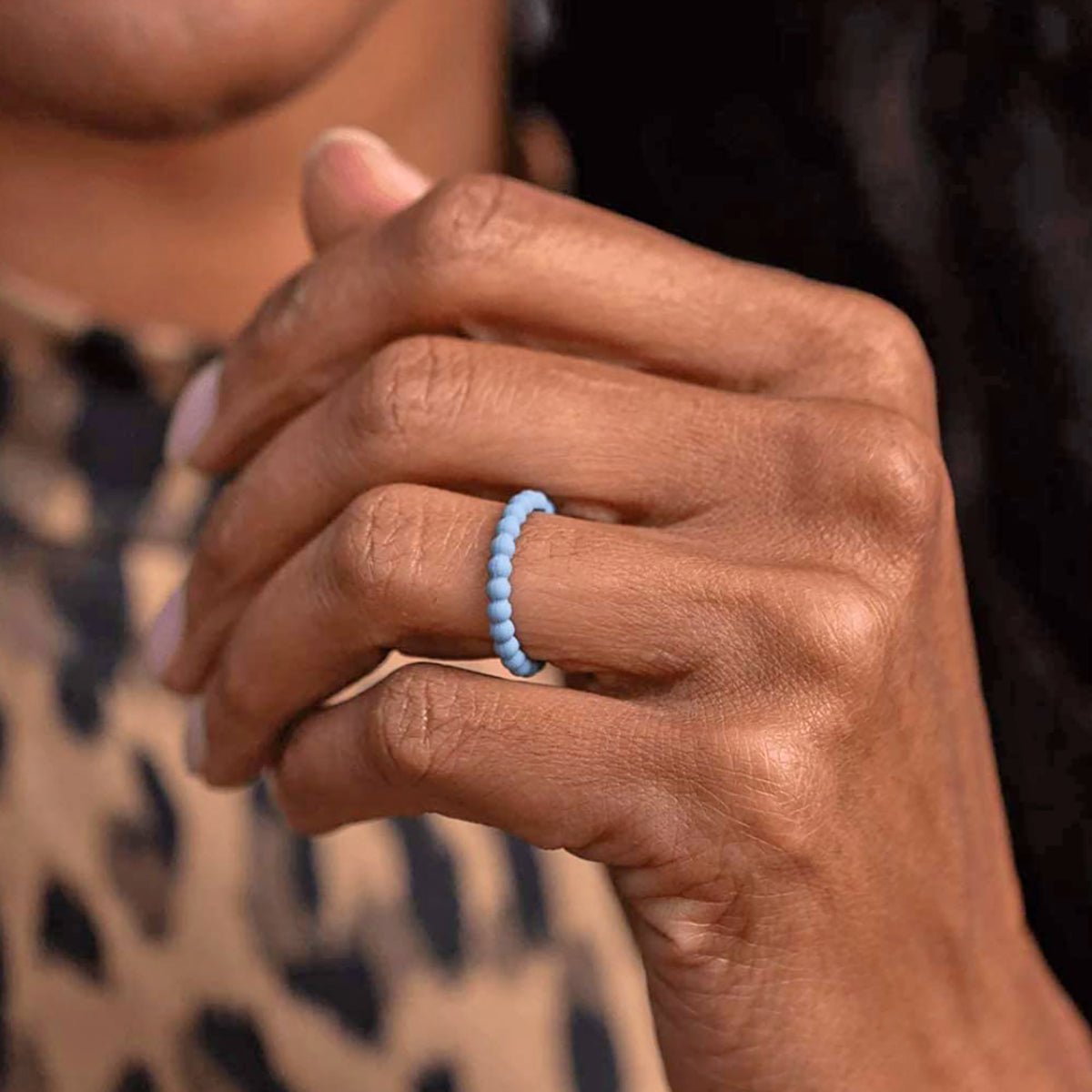 Enso Rings Beaded Stackables Series Silicone Ring - White - Forza Sports