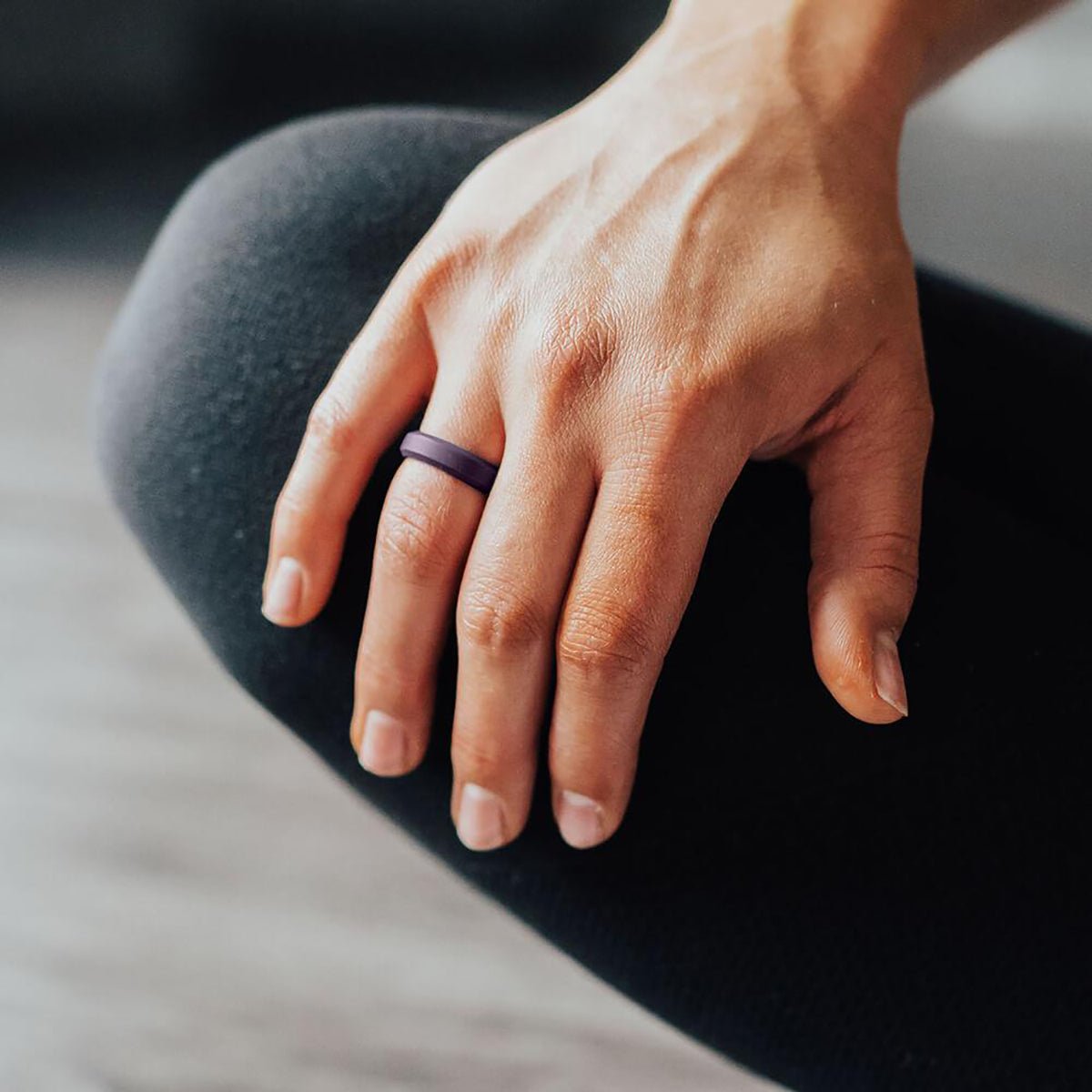 Enso Rings Thin Bevel Series Silicone Ring - Oxblood - Forza Sports