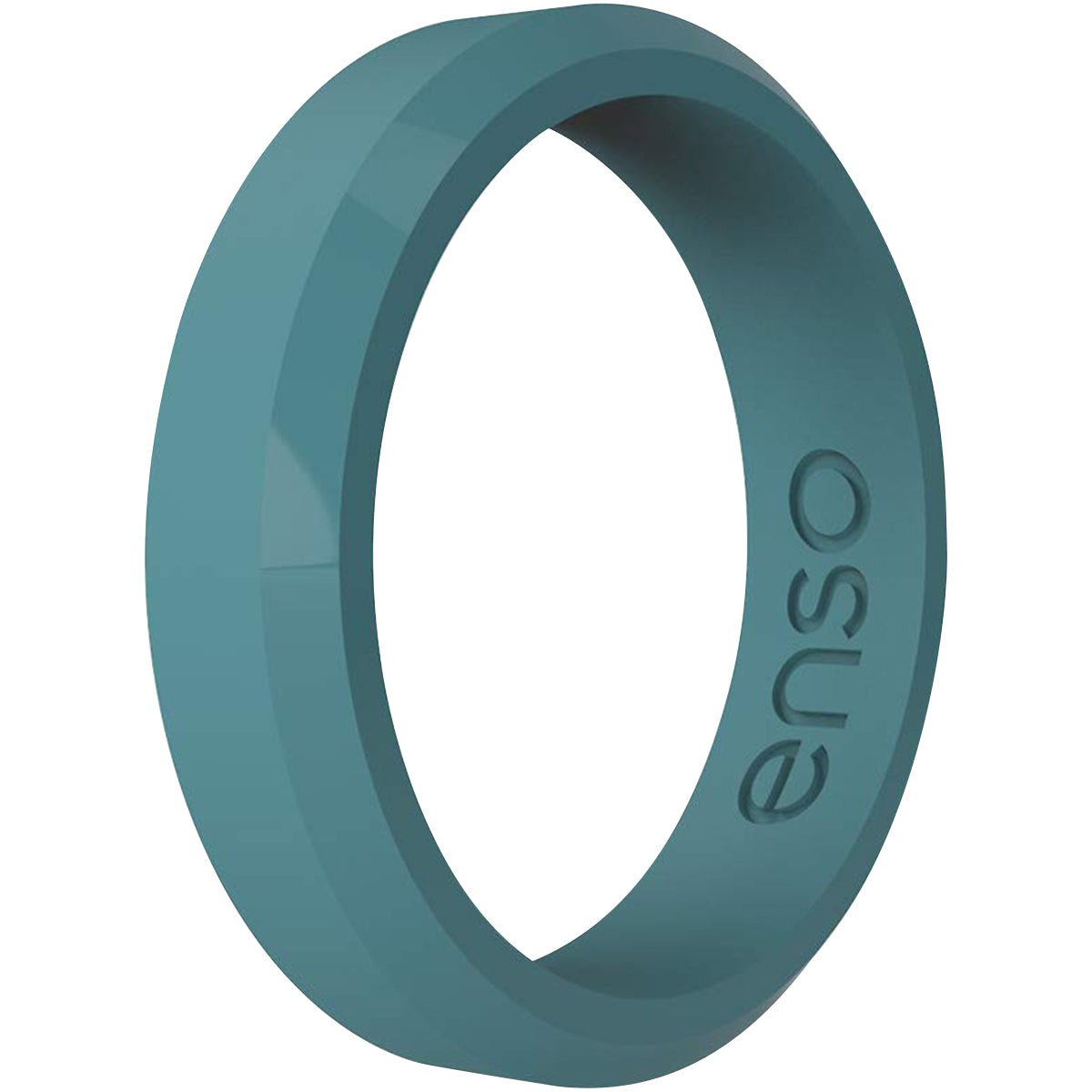 Enso Rings Thin Bevel Series Silicone Ring - Teal - Forza Sports
