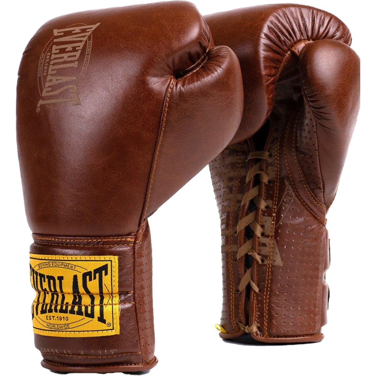 lace up sparring boxing gloves - Brown