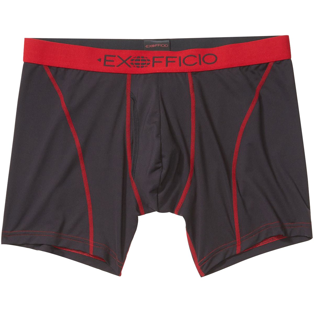 ExOfficio Give - N - Go 2.0 Sport Mesh 6" Boxer Briefs - Black/Scarlet Sage - Forza Sports