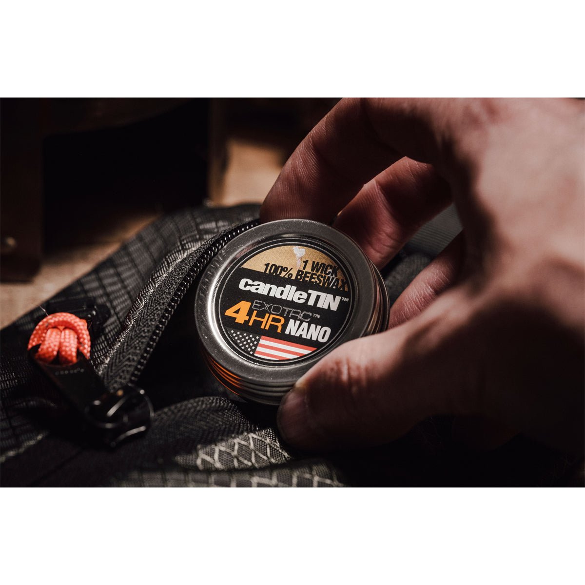 Exotac CandleTIN Nano 1 - Wick Emergency Candle 3 - Pack - Silver - Forza Sports