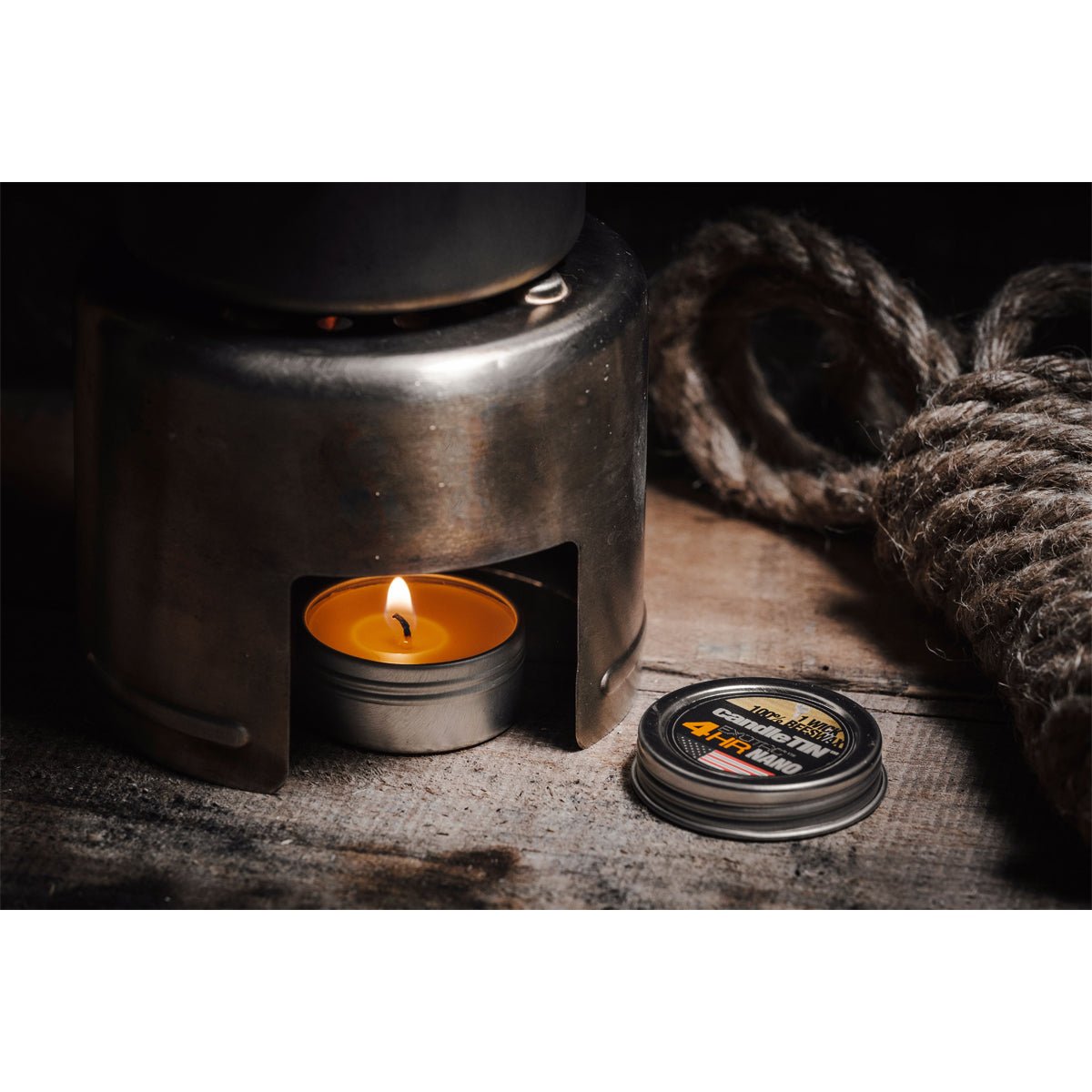 Exotac CandleTIN Nano 1 - Wick Emergency Candle 3 - Pack - Silver - Forza Sports