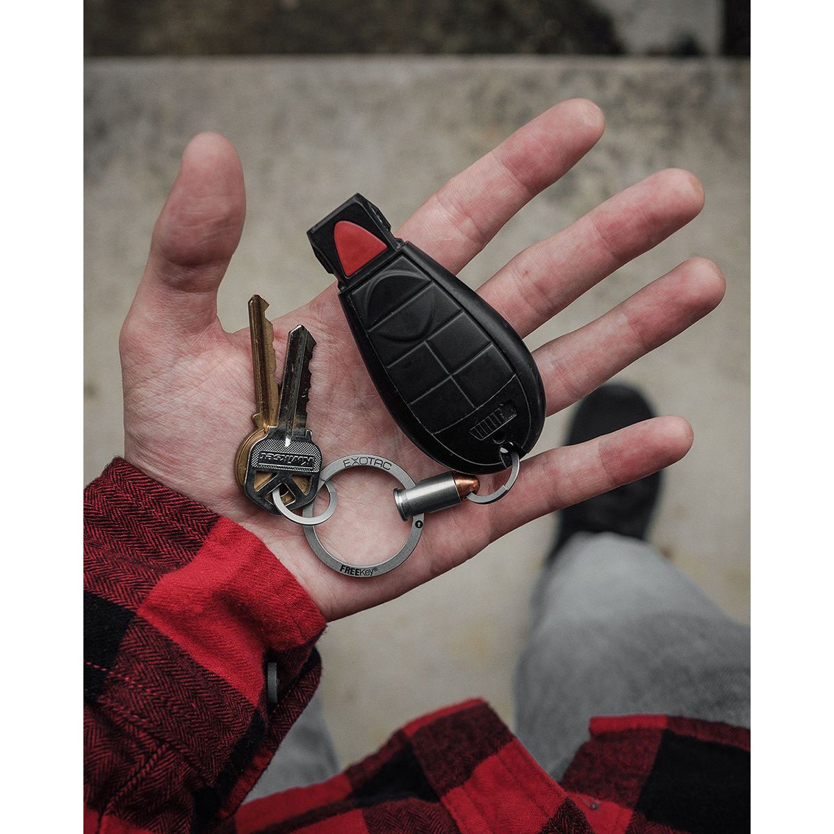 Exotac FREEKey Slim System Easy to Use Key Ring and Three Mini Key Rings - Forza Sports