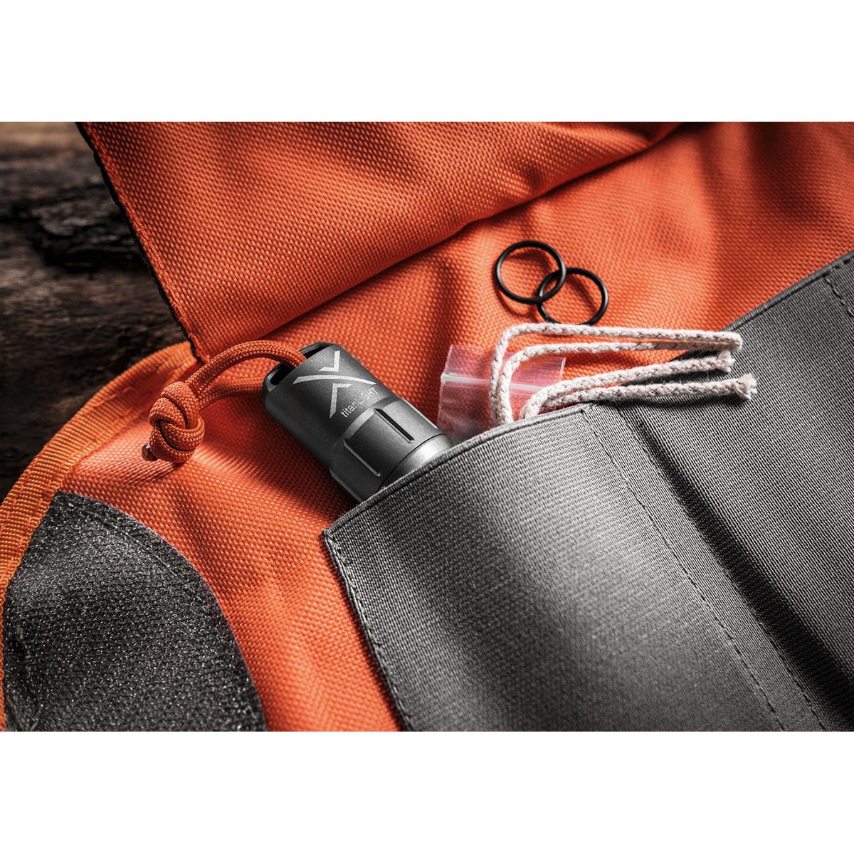 Exotac toolROLL Fire Starter Gear Carrier - Black/Orange - Forza Sports