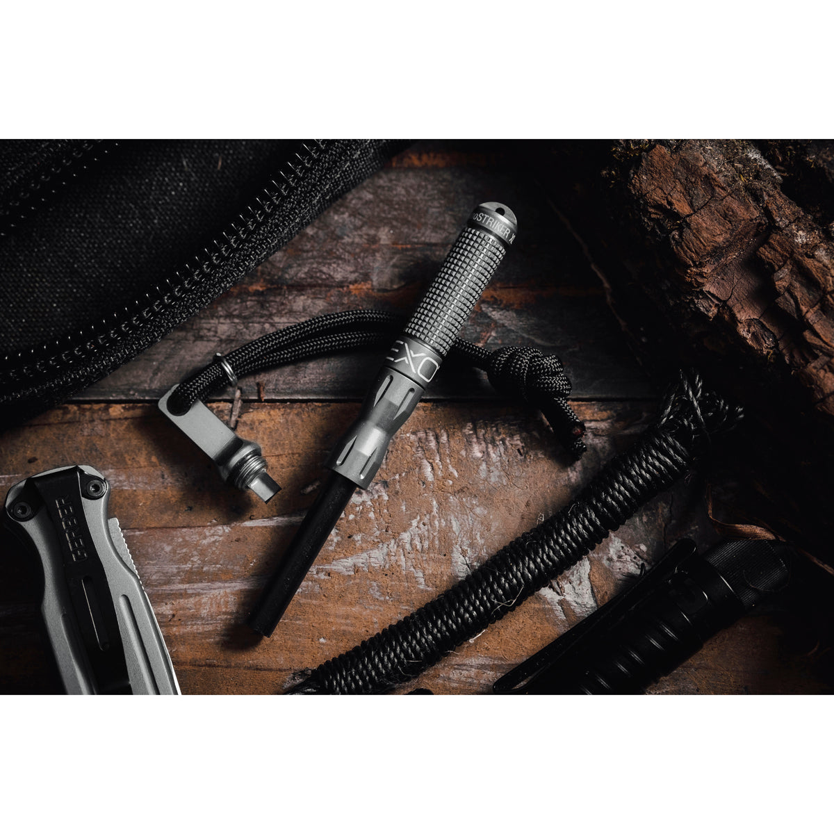Exotac nanoSTRIKER XL Ultra-Light Ferrocerium Rod Firestarter - Gunmetal