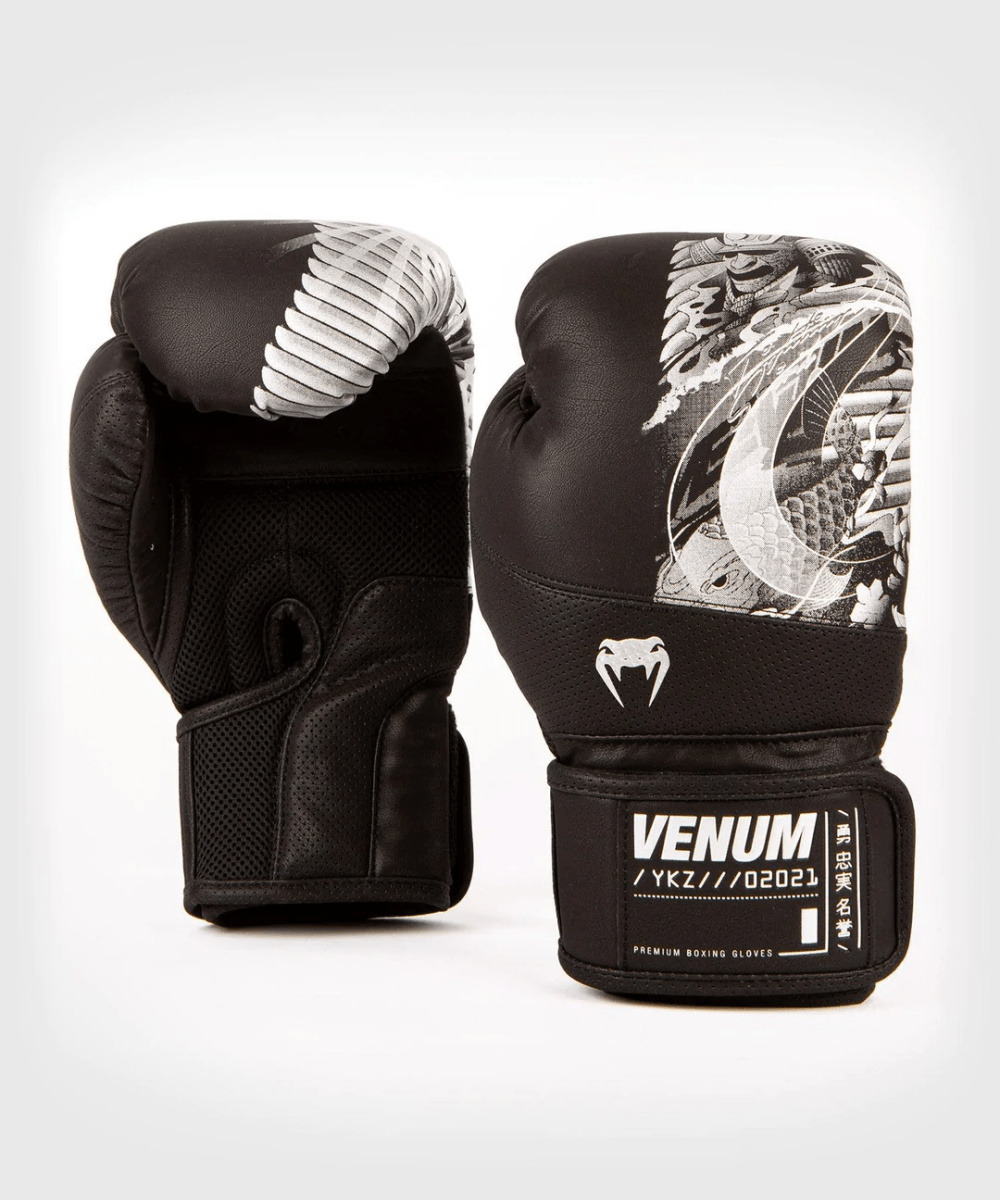Venum YKZ21 Hook and Loop Boxing Gloves - Black/Black - Forza Sports