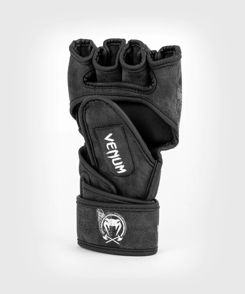 Venum GLDTR 4.0 Hook and Loop MMA Gloves - Black/White - Forza Sports