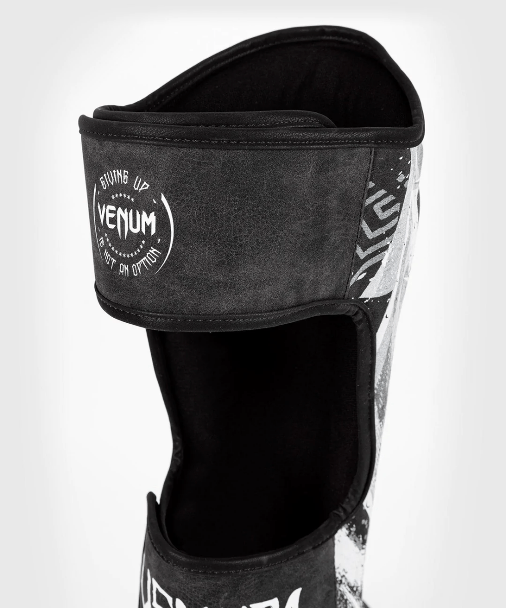 Venum GLDTR 4.0 Protective MMA Shin Instep Guards - Black/White - Forza Sports