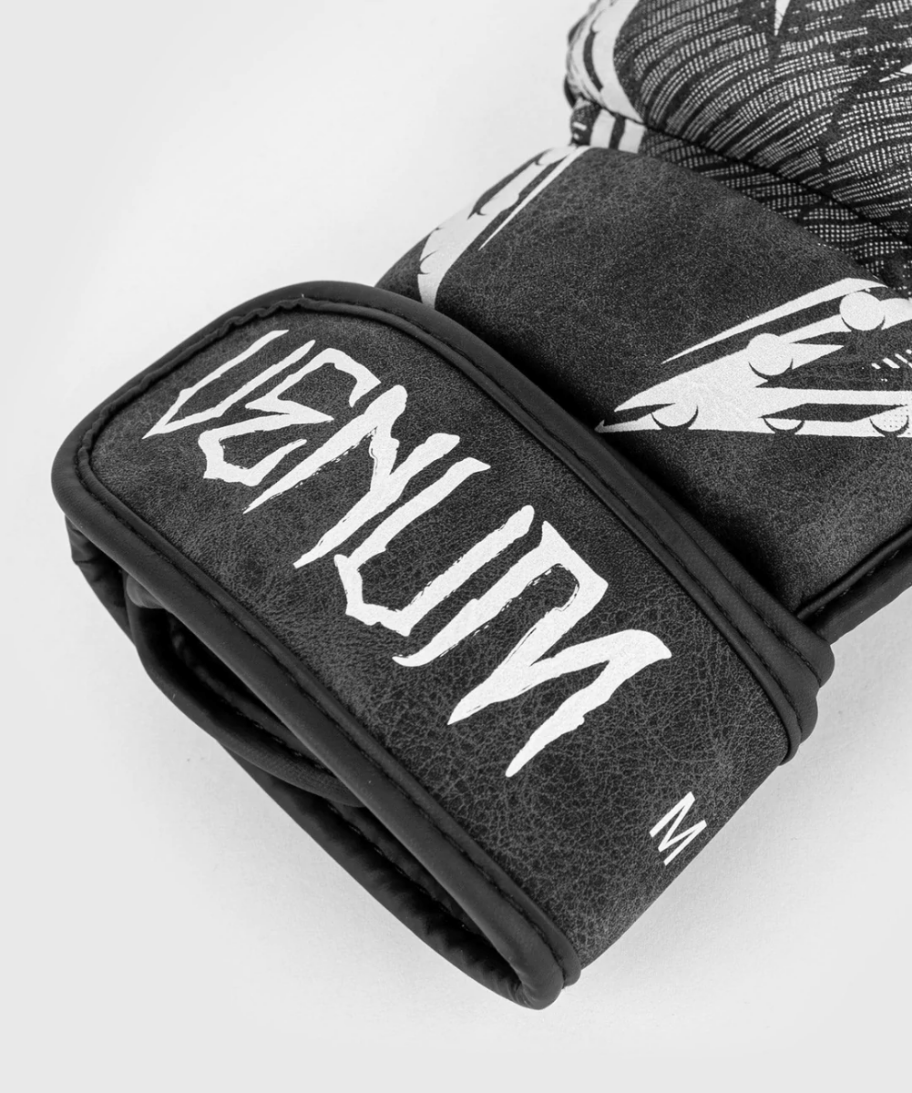 Venum GLDTR 4.0 Hook and Loop MMA Gloves - Black/White - Forza Sports