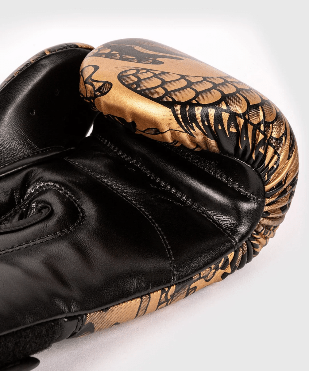 Venum Dragon's Flight Hook and Loop Boxing Gloves - Black/Bronze