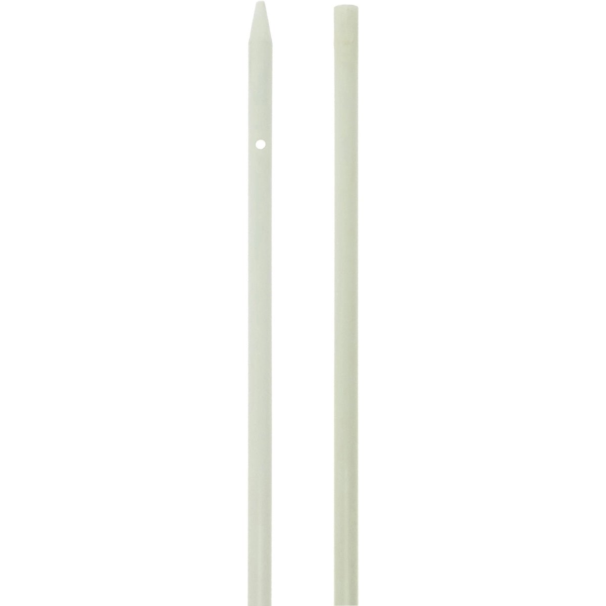 Two classic white fiberglass shaft candles on a white background
