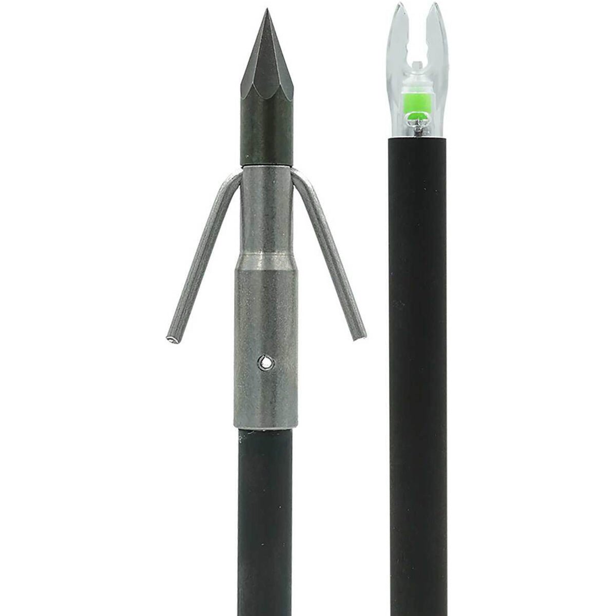 Muzzy Bowfishing Carp Point Lighted Fish Arrow w/ Green X Nock & Bottle Slide - Forza Sports