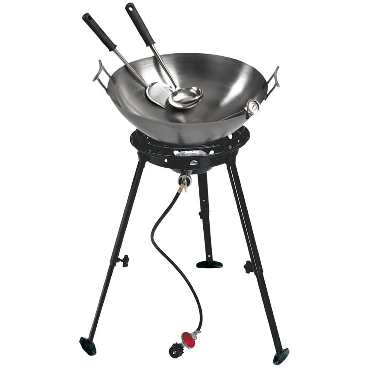 Eastman Outdoors Big Kahuna Burner with 22" Carbon Steel Outdoor Wok Kit, 37212 - Forza Sports