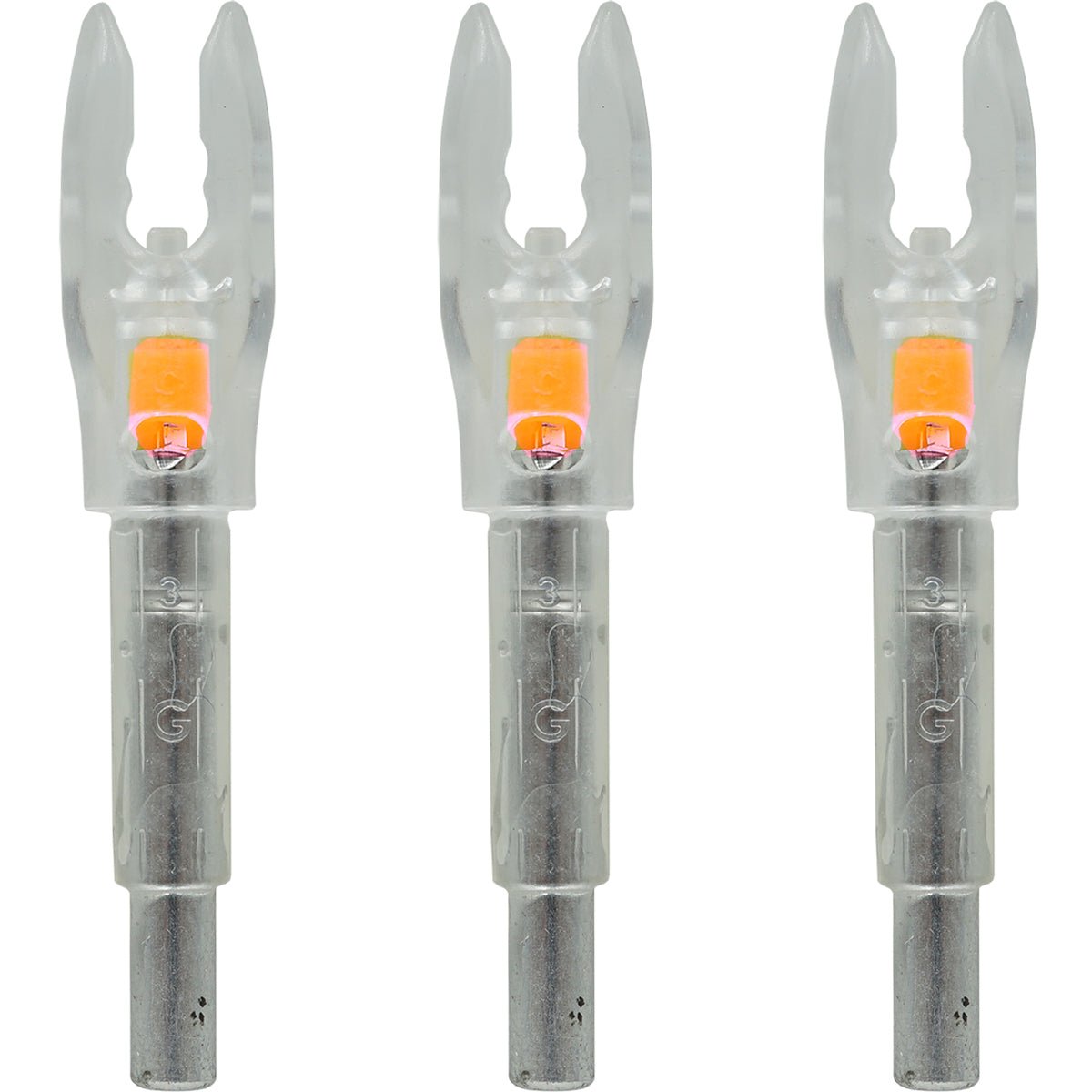 Nockturnal Orange Lighted G - Nock 3 - Pack - Forza Sports