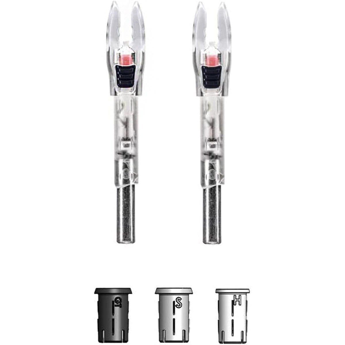 Nockturnal Shift Universal Size Red Lighted Nock 2 - Pack - Forza Sports