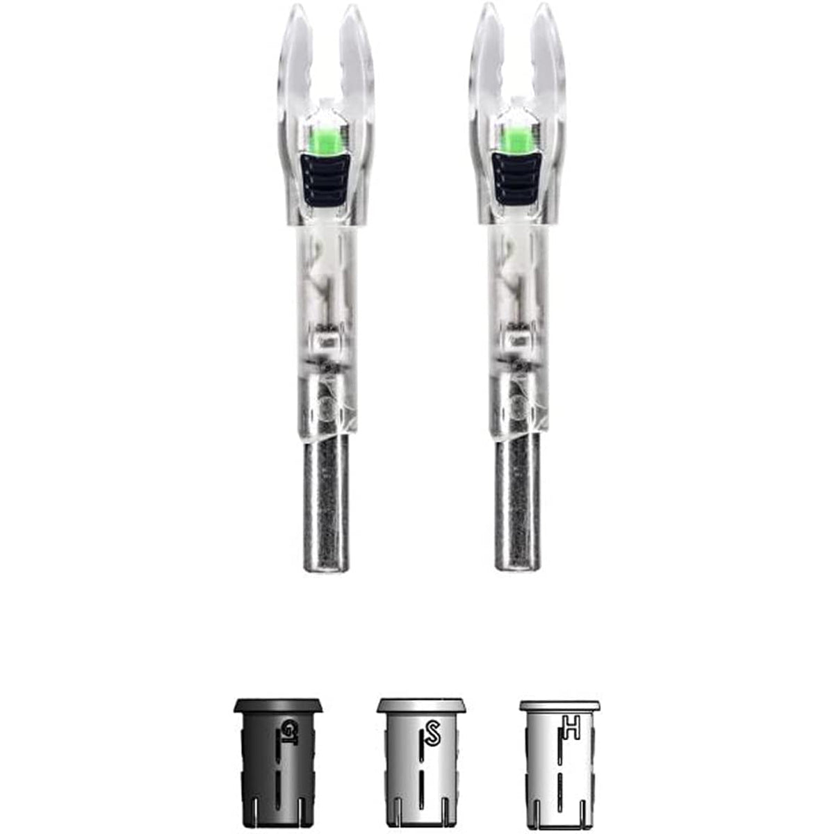 Nockturnal Shift Universal Size Green Lighted Nock 2 - Pack - Forza Sports