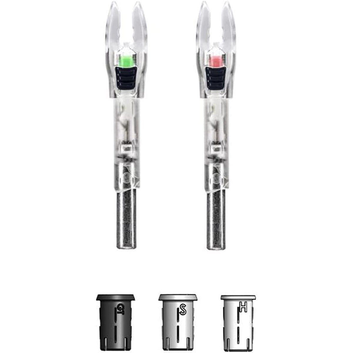 Nockturnal Shift Universal Size Strobing Red and Green Lighted Nock 2 - Pack - Forza Sports