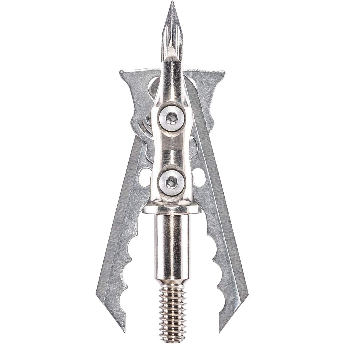 Metallic arrowhead on a white background