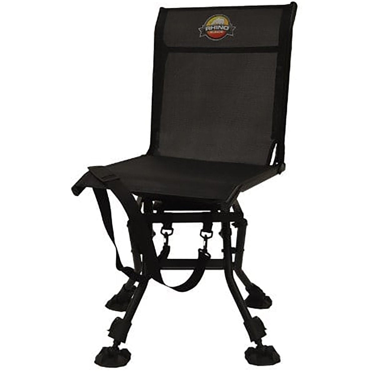 Rhino Deluxe Hunting Chair with Adjustable Legs - Black - Forza Sports