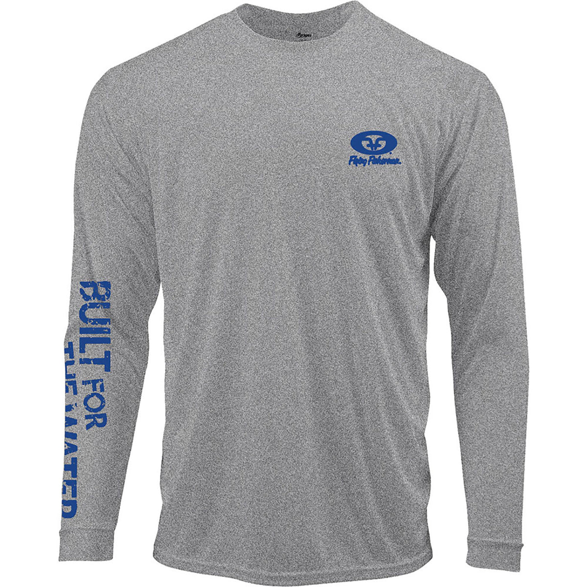 Flying Fisherman Built For Water Performance Long Sleeve T-Shirt - Gray - Forza Sports