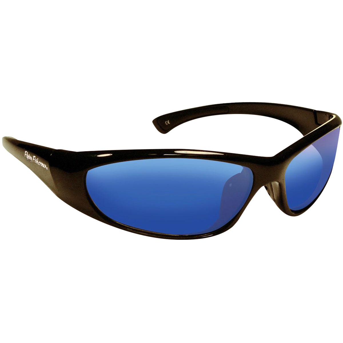 Flying Fisherman Kid's Fluke Junior Angler Sunglasses - Black/Smoke Blue Mirror Flying Fisherman