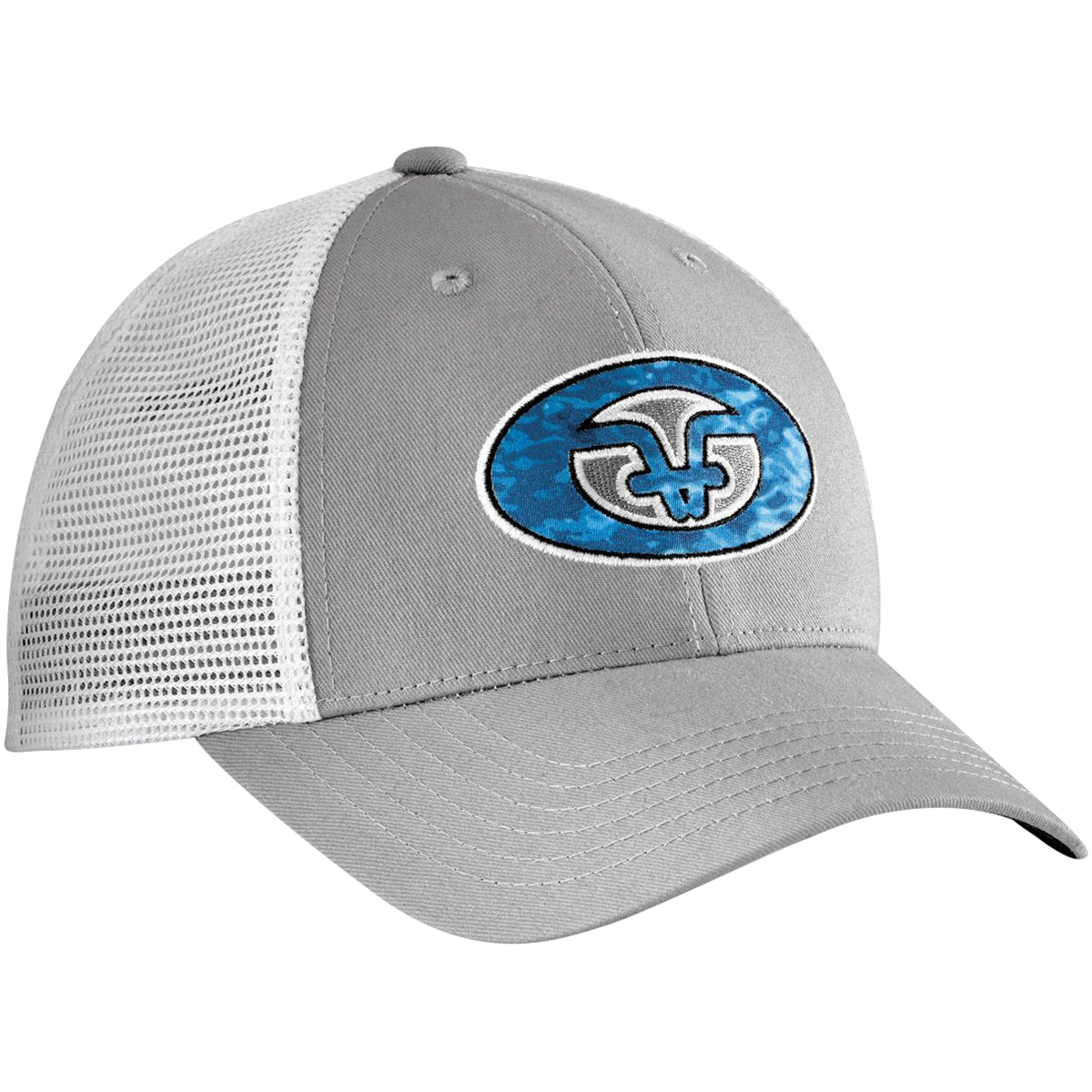 Flying Fisherman Blue Water Camo Logo Trucker Hat - Forza Sports