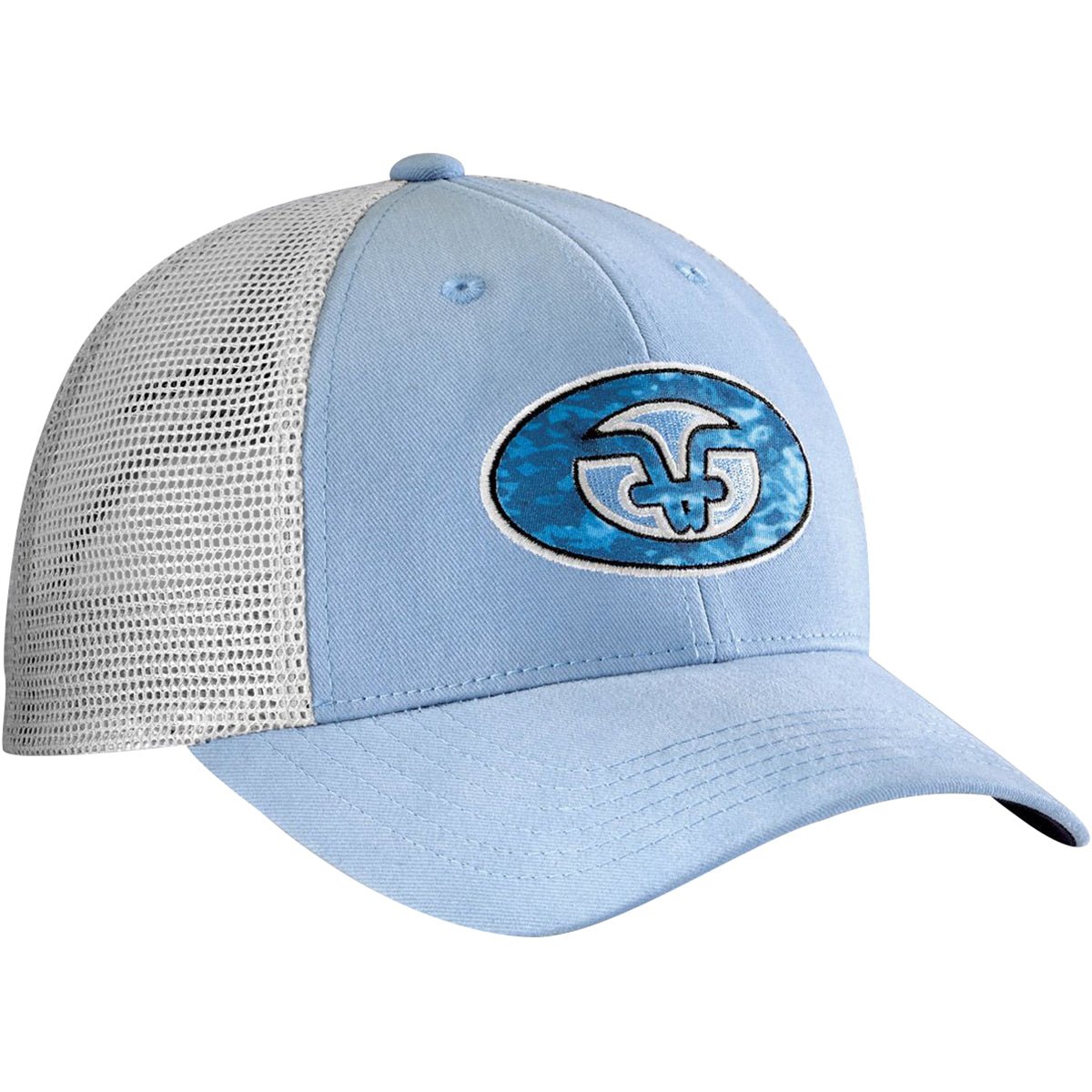 Flying Fisherman Blue Water Camo Logo Trucker Hat - Forza Sports