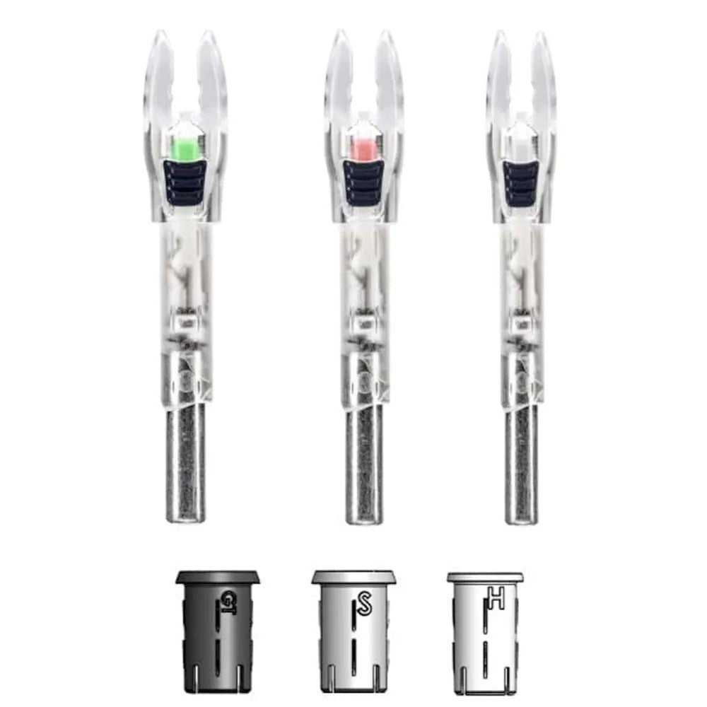 Nockturnal Shift Universal Strobing Red/Green Lighted Nock 3 - Pack - Forza Sports