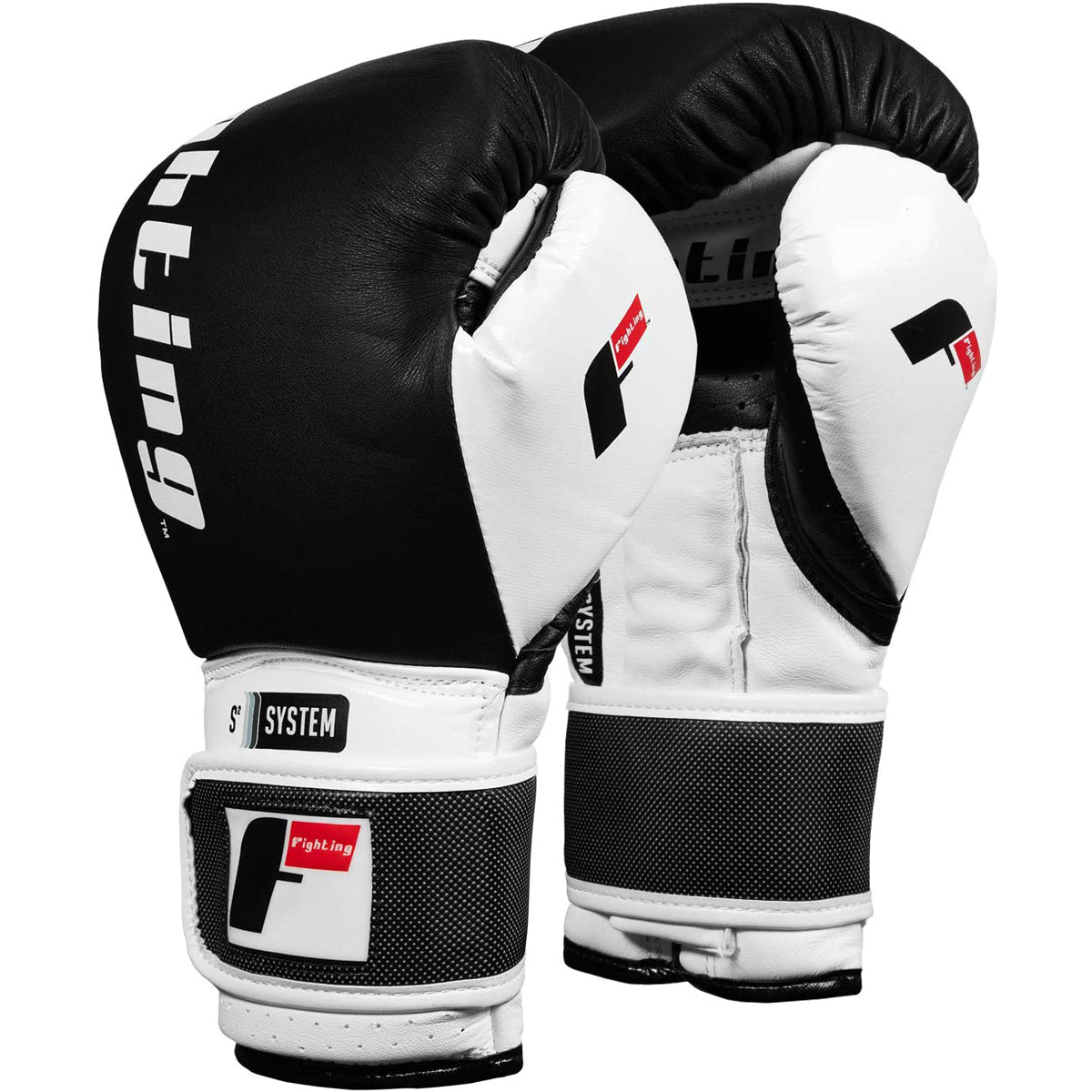 Fighting Sports S2 Gel Boxing Power Sparring Gloves - Black/White