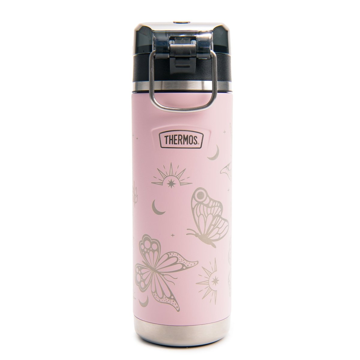 Thermos 24 oz. Icon Stainless Steel Water Bottle - Sunset Pink Butterfly - Forza Sports