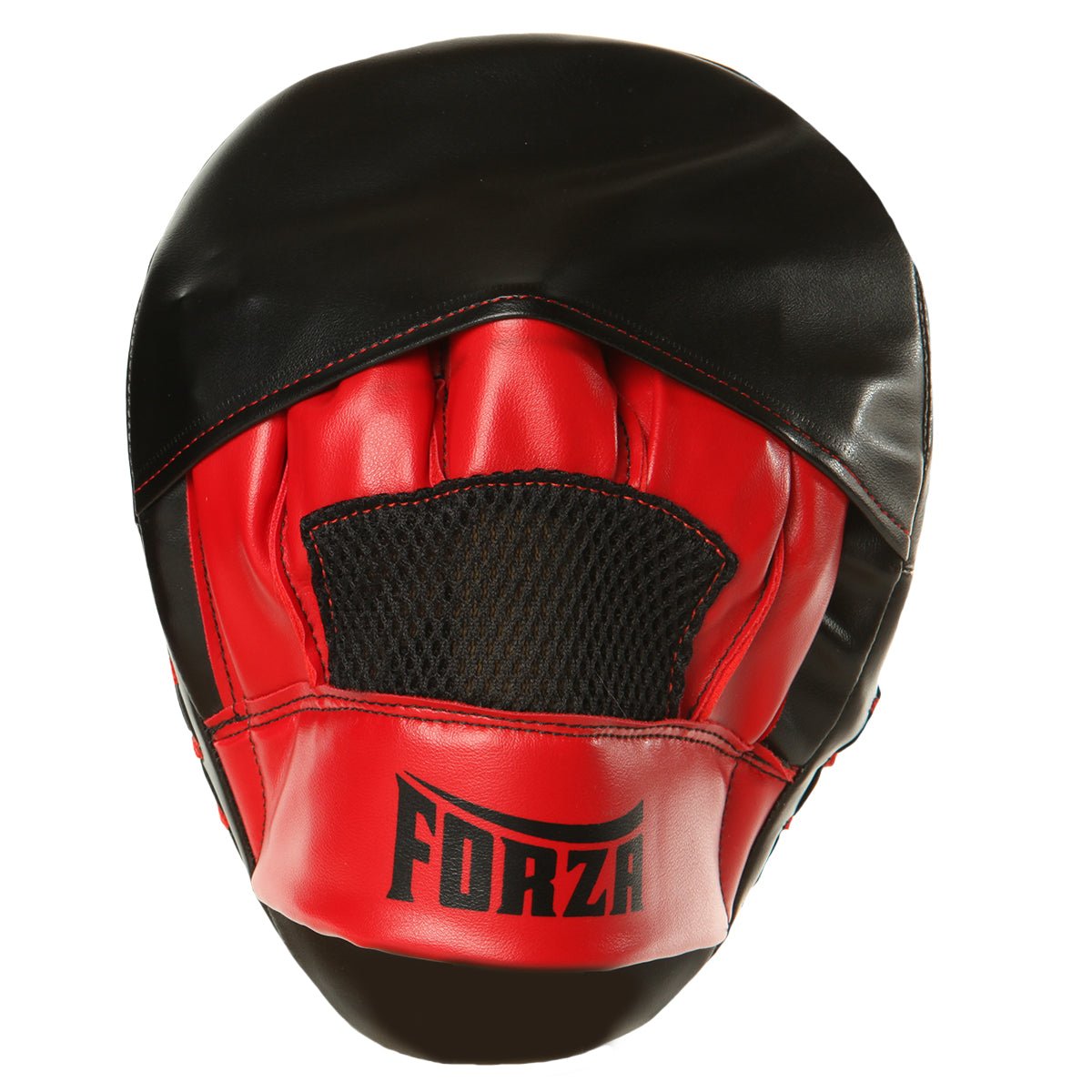 Forza Sports Vinyl Boxing and MMA Focus Mitts - Black/Red - Forza Sports