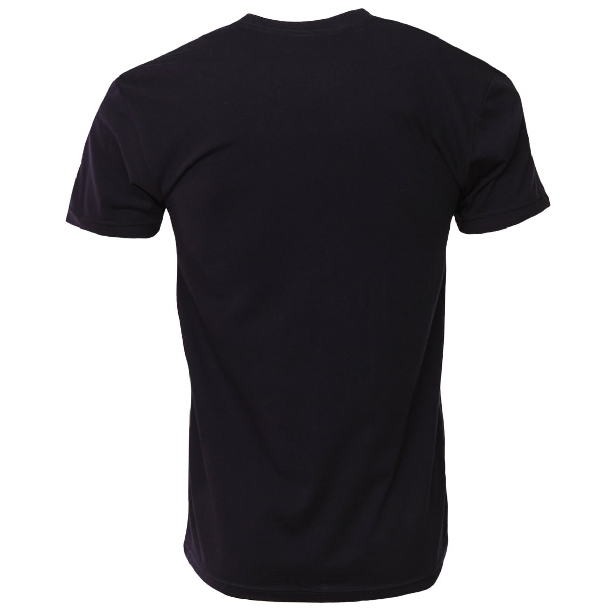 Black t-shirt on a white background