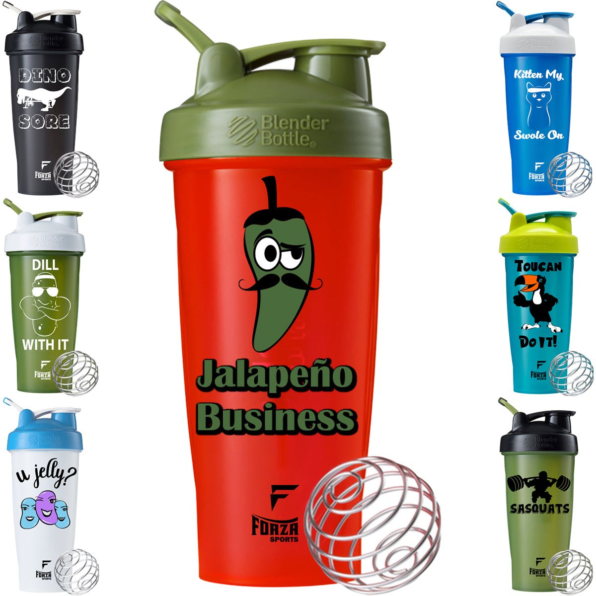 Blender Bottle x Forza Sports Classic 28 oz. Shaker Mixer Cup with Loop Top - Forza Sports