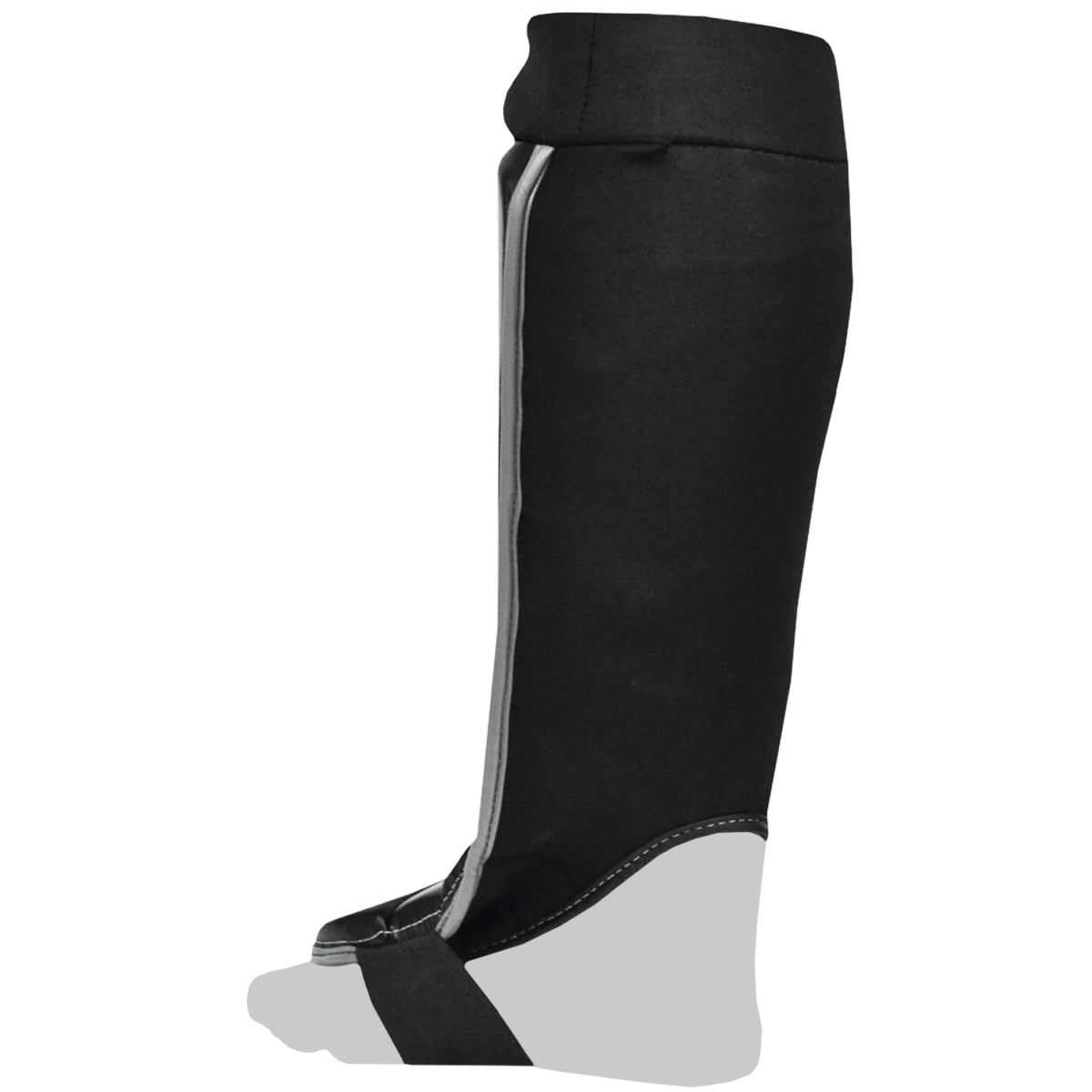 Forza Sports Vinyl Instep Shin Guards - Black/Gray - Forza Sports