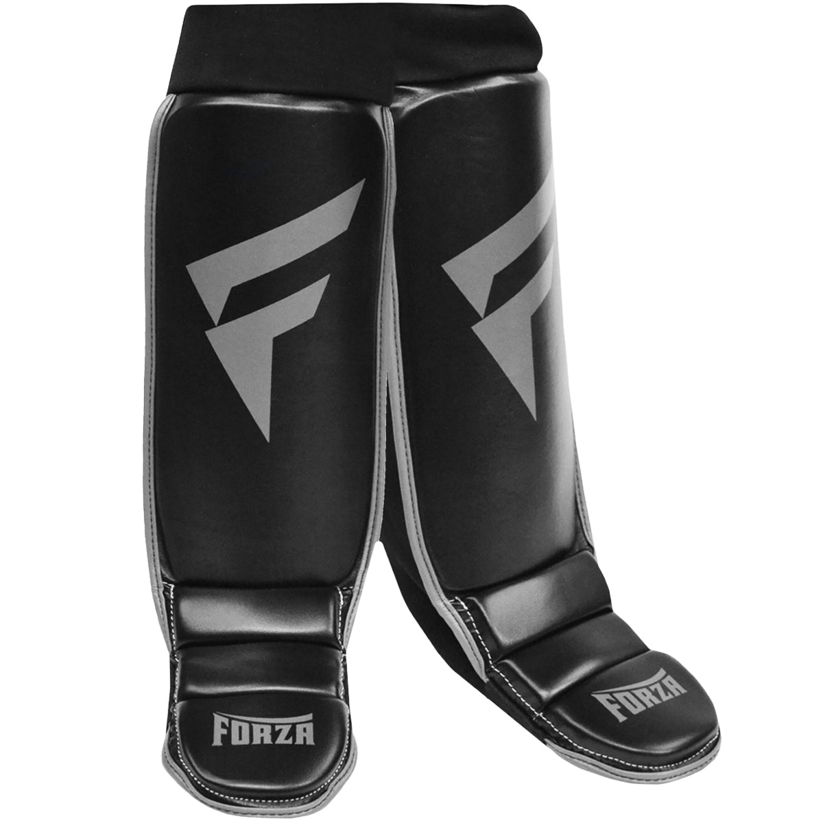 Forza Sports Vinyl Instep Shin Guards - Black/Gray - Forza Sports