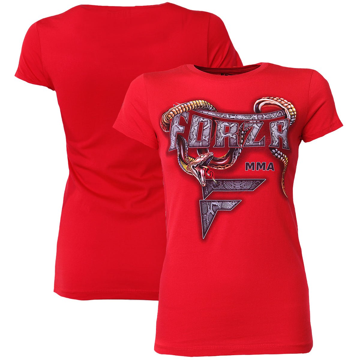 Forza Sports Women's "Slither" MMA T-Shirt - Red - Forza Sports